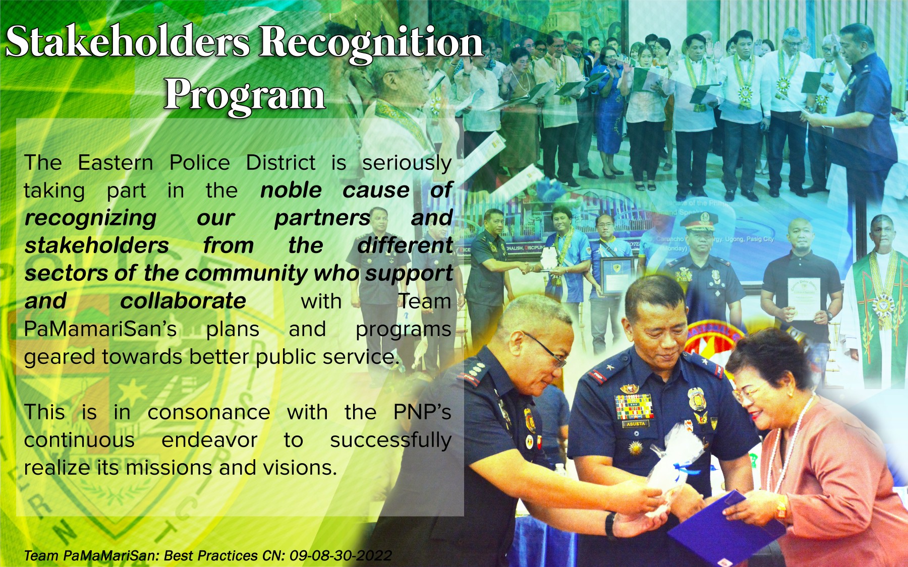 STAKEHOLDERS RECOGNITION PROGRAM